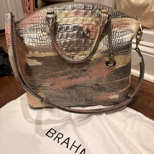 Brahmin Elegant Multicolor Embossed Shoulder Bag